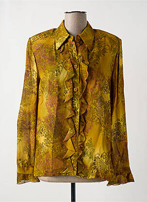 Chemisier imprimé fleurs manches longues vert MARY WEST femme