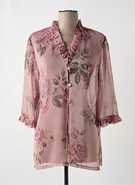 Tunique manches longues tissage crêpe rose PAUL MAUSNER femme