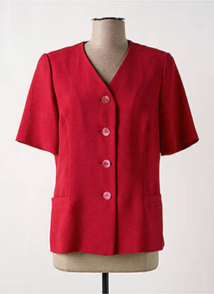 Veste chic tissage crêpe rouge PAUL MAUSNER femme