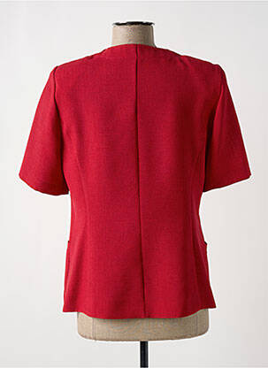Veste chic tissage crêpe rouge PAUL MAUSNER femme