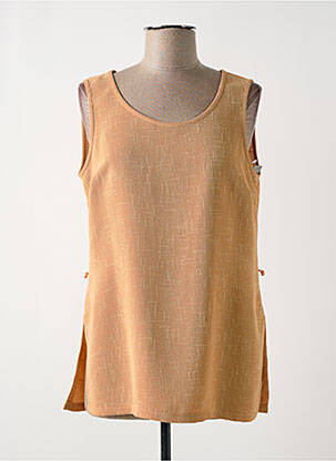 Top sans manche sans manche orange PAUL MAUSNER femme