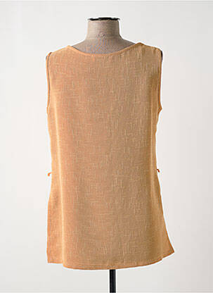 Top tissage crêpe sans manche orange PAUL MAUSNER femme