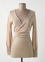 Gilet cache-cœur beige FRED SABATIER pour femme seconde vue