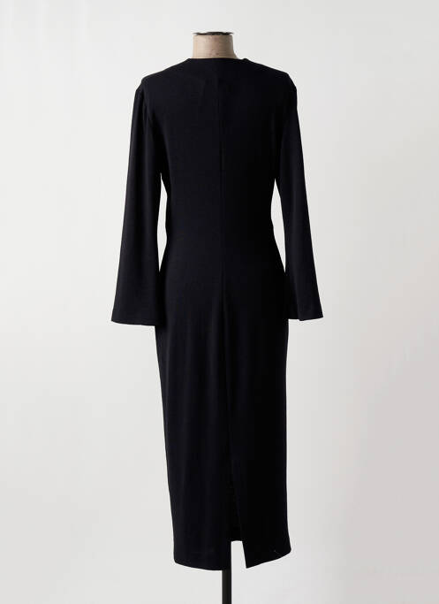 Robe longue manches longues manches longues noir HUG AN' CO femme