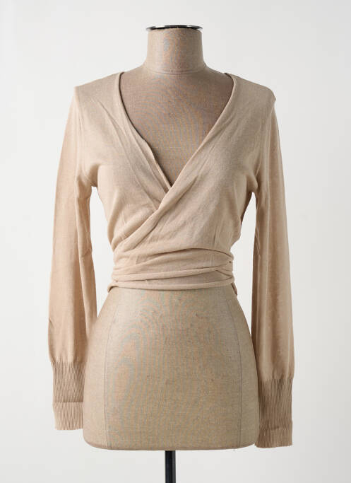 Gilet cache-cœur beige FRED SABATIER pour femme
