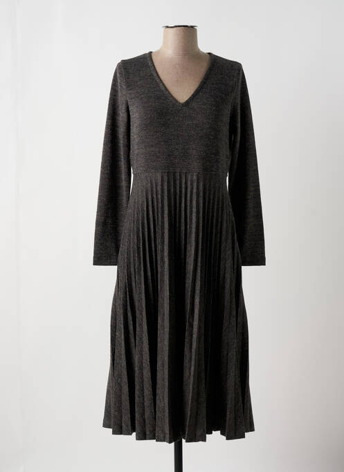 Robe mi-longue gris MALOKA pour femme