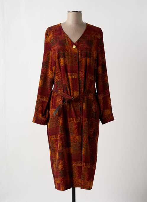 Robe mi-longue rouge MARCELLE GRIFFON pour femme