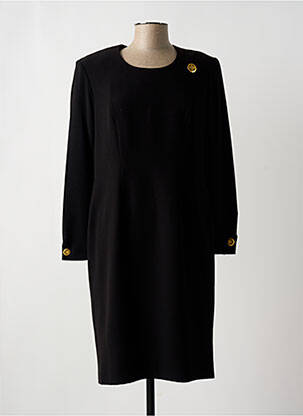 Robe mi-longue manches longues manches longues noir JEAN BIOLAY femme