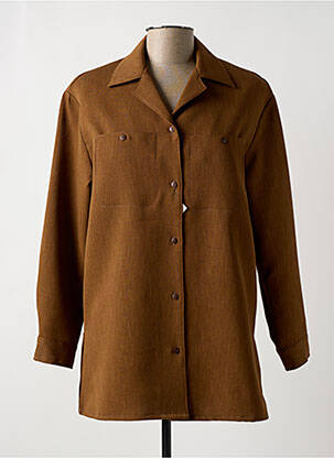 Veste casual epaulette marron PAUL MAUSNER femme