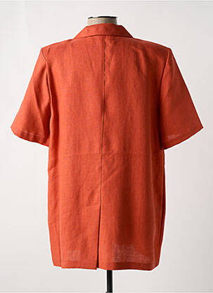 Chemisier coupe droite manches courtes orange QUATTRO femme