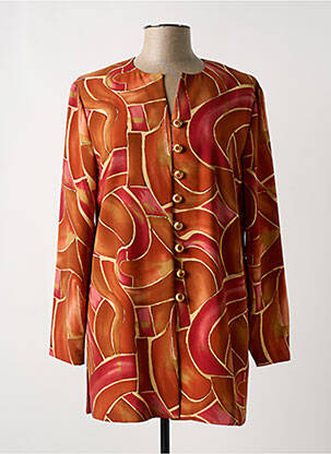 Veste casual fermeture boutonnée sur le devant orange JEAN BIOLAY femme