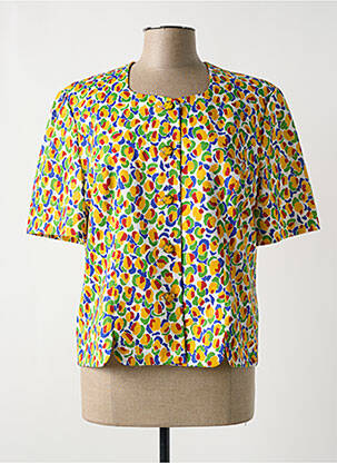 Chemisier manches courtes manches courtes jaune MARCELLE GRIFFON femme