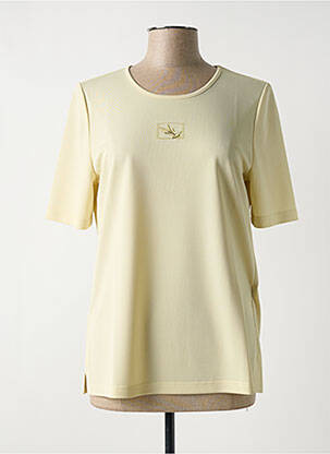 Top manches courtes manches courtes jaune FRANK WALDER femme