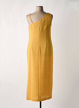 Robe longue sans manche sans manche jaune CARLOTTA femme