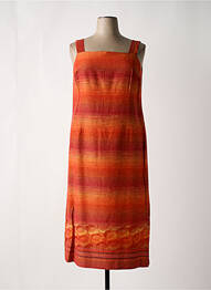 Robe longue sans manche sans manche orange PAUL MAUSNER femme