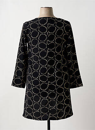 Robe mi-longue coupe fluide manches longues noir G!OZE femme
