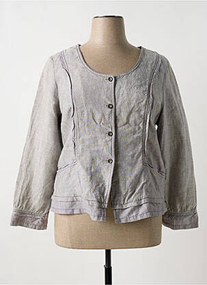 Veste casual col rond gris CAMAGE femme