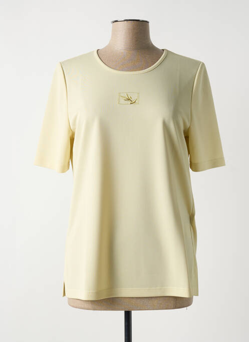 Top manches courtes manches courtes jaune FRANK WALDER femme