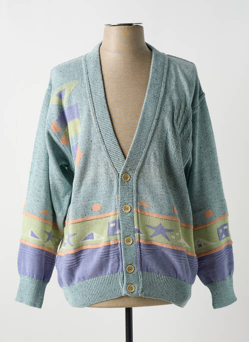 Gilet manches longues resserrée sur le bas bleu MONTE CARLO femme