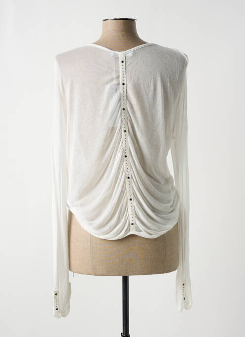 Gilet manches longues blanc FRED SABATIER pour femme