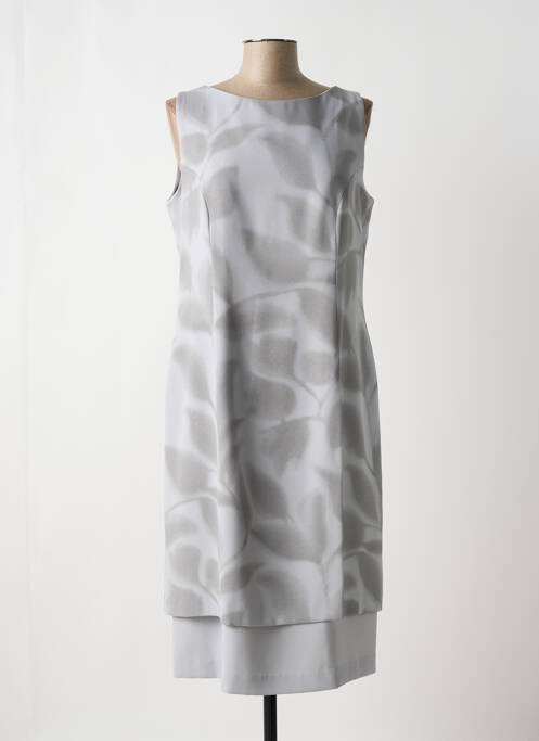 Robe mi-longue gris CARLOTTA pour femme