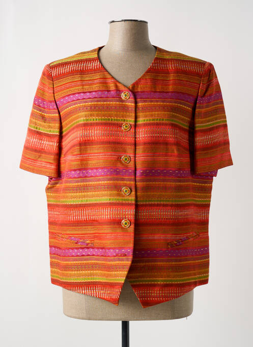 Veste chic orange MARCELLE GRIFFON pour femme