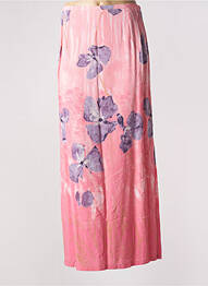 Jupe longue tissage crêpe rose PERSPECTIVES femme