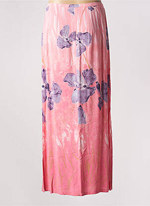 Jupe longue tissage crêpe rose PERSPECTIVES femme