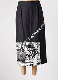Jupe longue tissage crêpe noir FRANCE RIVOIRE femme