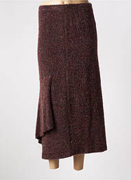 Jupe longue coupe droite marron MAFECCO femme