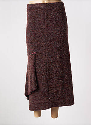 Jupe longue coupe droite marron MAFECCO femme