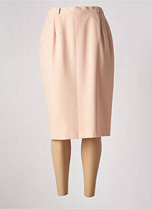 Jupe mi-longue taille à pinces orange PAUL MAUSNER femme