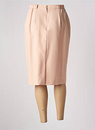 Jupe mi-longue taille à pinces orange PAUL MAUSNER femme
