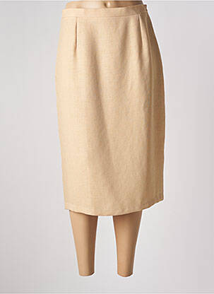 Jupe mi-longue taille à pinces beige GRIFFON femme