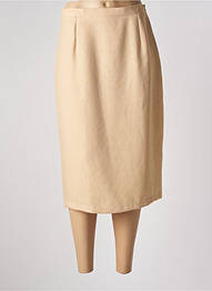 Jupe mi-longue taille à pinces beige GRIFFON femme