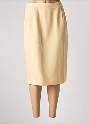 Jupe mi-longue taille à pinces beige PAUL MAUSNER femme