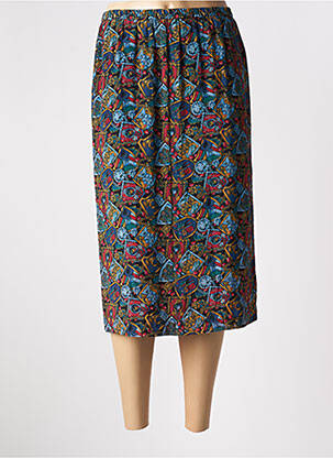 Jupe mi-longue taille normale bleu DEVERNOIS femme