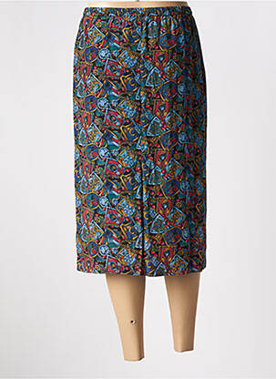 Jupe mi-longue taille normale bleu DEVERNOIS femme