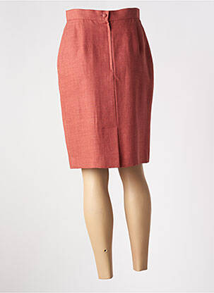 Jupe mi-longue taille à pinces orange PERSPECTIVES femme