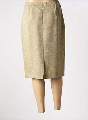 Jupe mi-longue taille à pinces vert FRANK WALDER femme