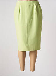 Jupe mi-longue taille à pinces vert GRIFFON femme