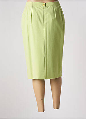 Jupe mi-longue taille à pinces vert GRIFFON femme