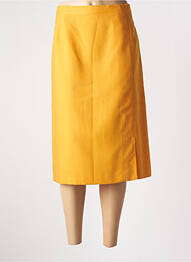 Jupe mi-longue taille à pinces orange PAUL MAUSNER femme
