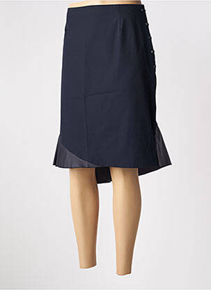 Jupe mi-longue taille à pinces bleu ANIMALE femme