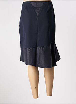 Jupe mi-longue taille à pinces bleu ANIMALE femme