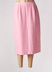 Jupe longue rose FRANCE RIVOIRE pour femme seconde vue