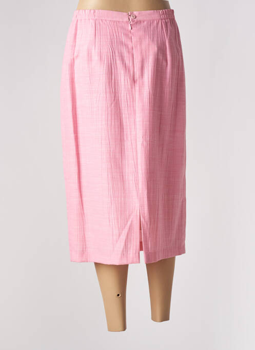 Jupe longue tissage crêpe rose FRANCE RIVOIRE femme