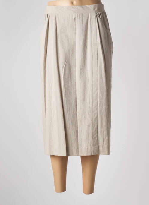 Jupe mi-longue beige DEVERNOIS pour femme