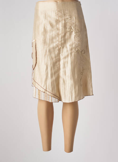 Jupe mi-longue beige QUATTRO pour femme