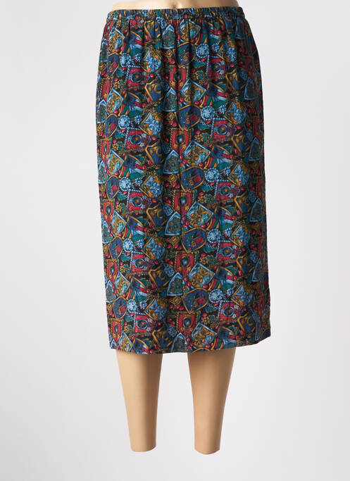 Jupe mi-longue bleu DEVERNOIS pour femme